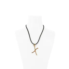 Monogram “X” Necklace The Ekfrasis Gold