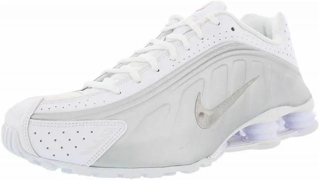 Nike Men's Shox R4 White Metallic Shoes 104265-131