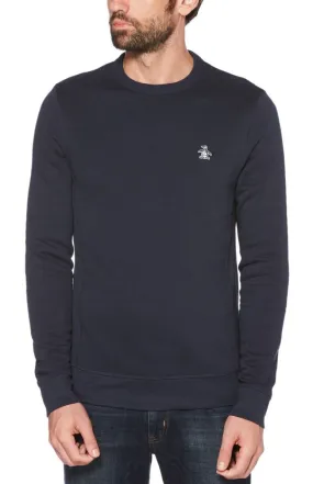 Dark Sapphire Original Penguin Sticker Pete Crew Neck Sweatshirts