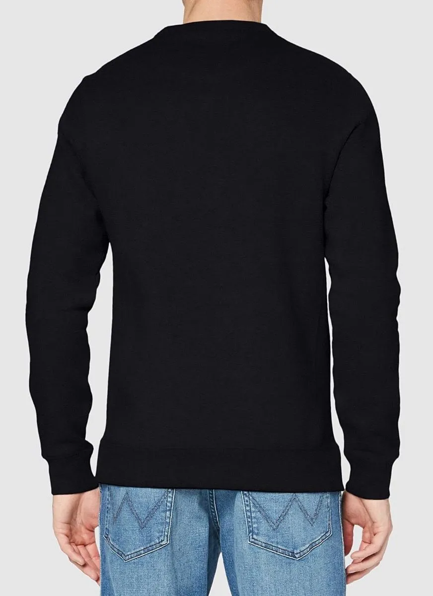 Original Penguin Sticker Pete Crew Neck Sweatshirt True Black