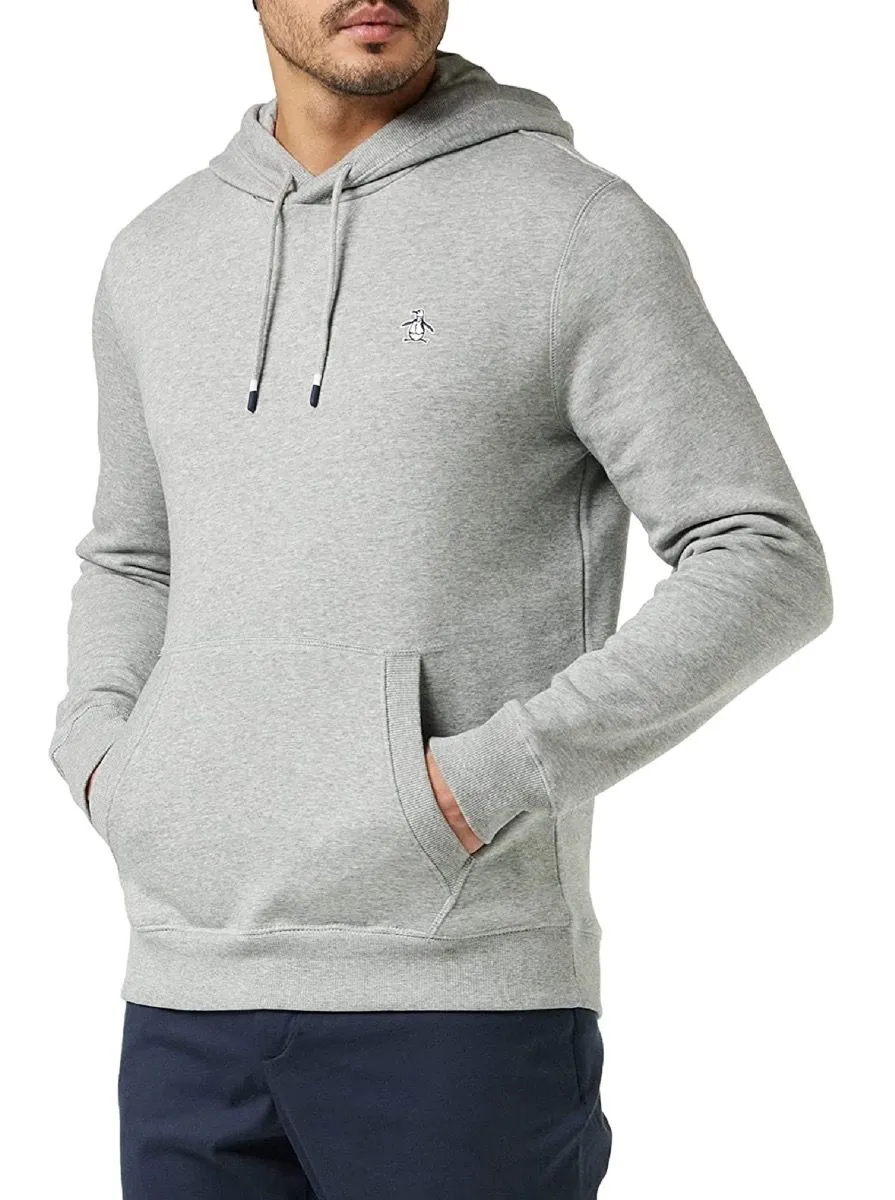 Original Penguin Sticker Pete Hooded Sweatshirt Rain Heather