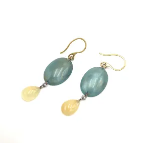 Earrings Cream Mint Double Trinket