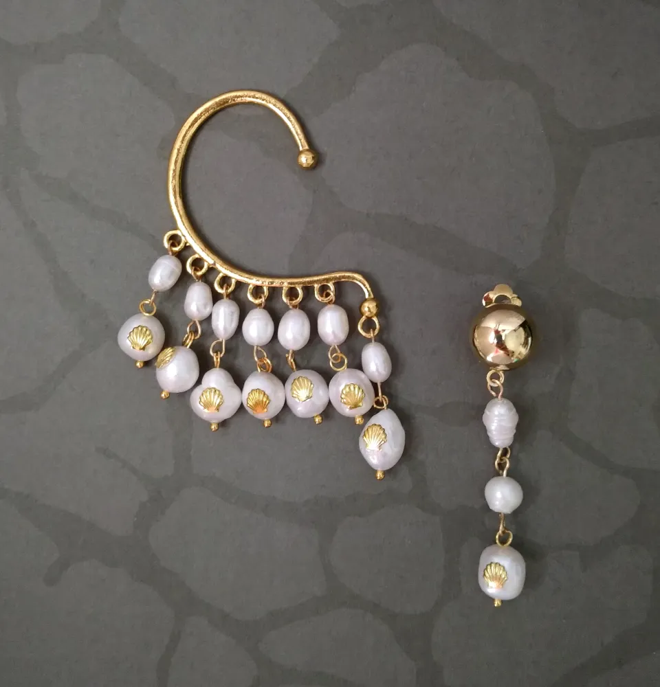 Pearl Drop Style Ear Cuff