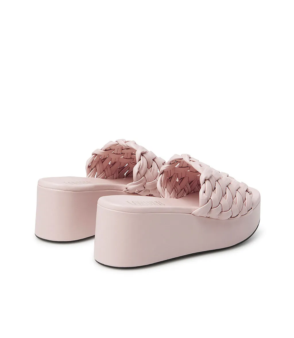 Pink Nappa Leather Slides