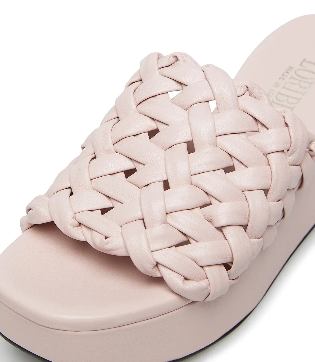 Pink Nappa Leather Slides