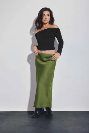 PixieGirl Petite Satin Midi Skirt for Stylish Look