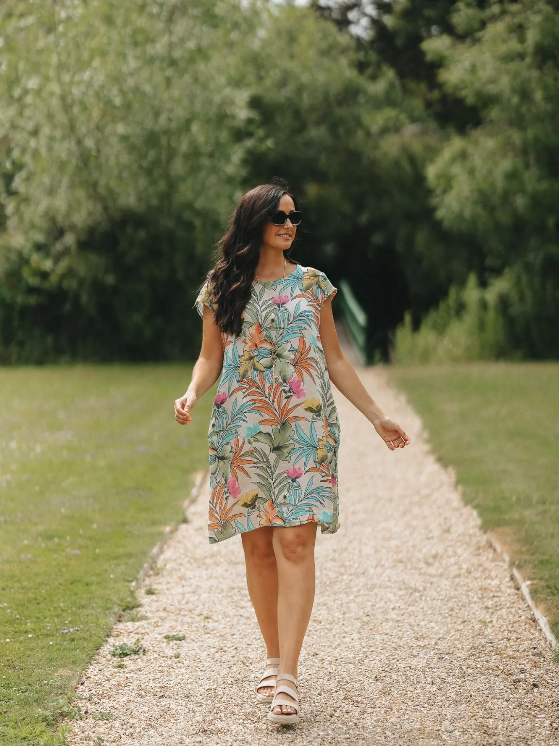 Colorful Flowery Pocket Dress Kim