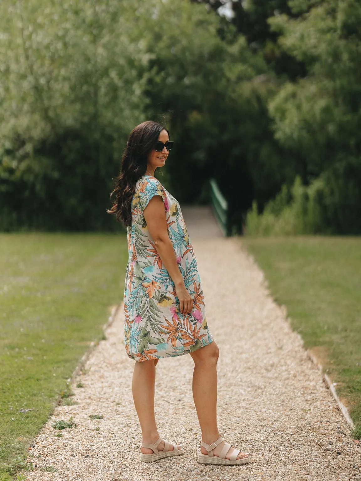 Colorful Flowery Pocket Dress Kim