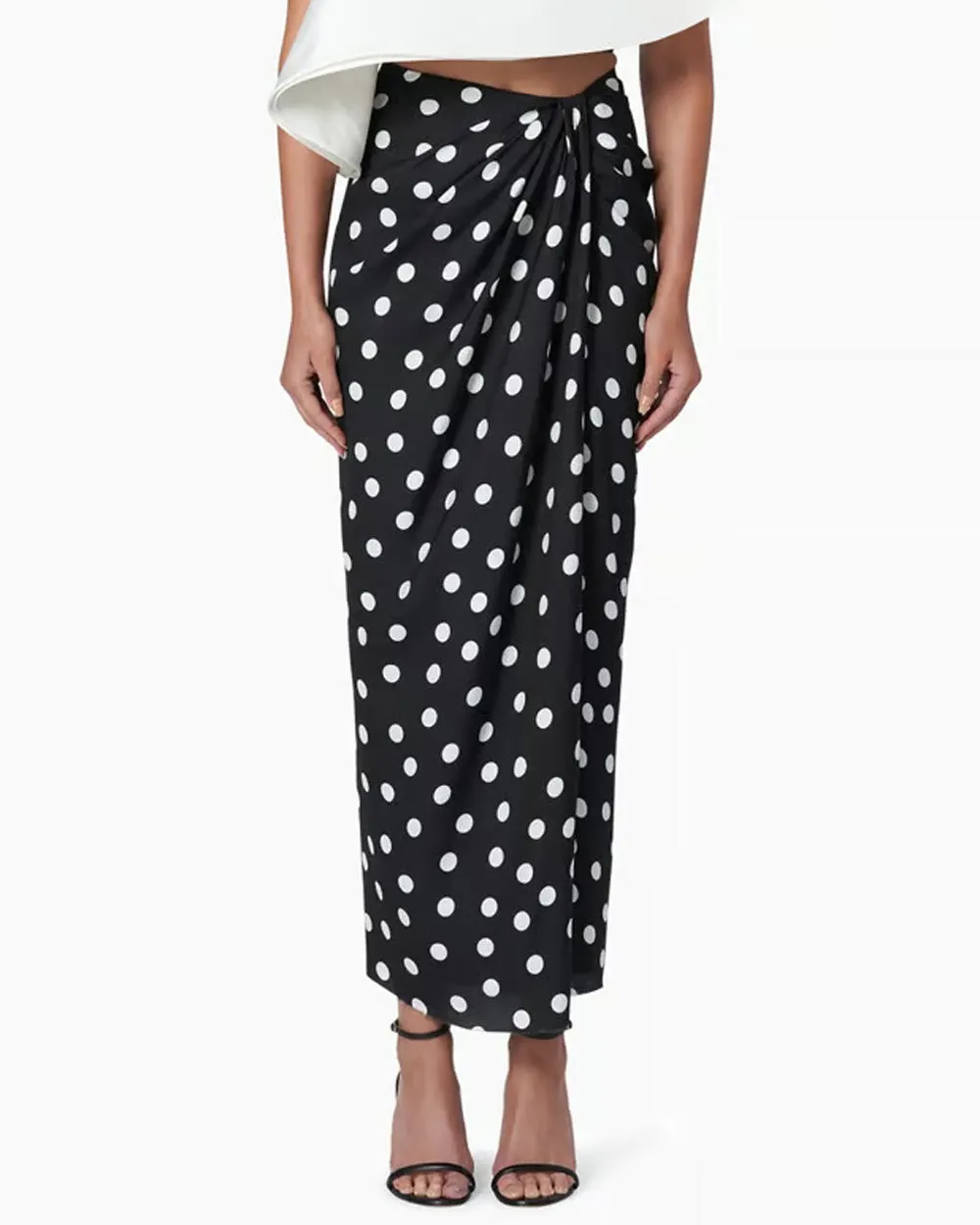 Polka Dot Sarong Wrap Skirt