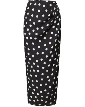 Polka Dot Sarong Wrap Skirt