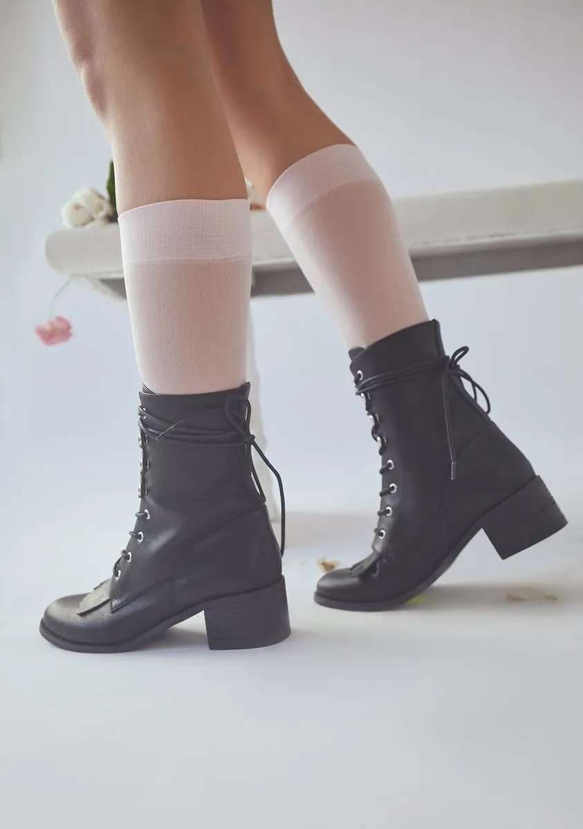 Portrait Of Passion Combat Boots