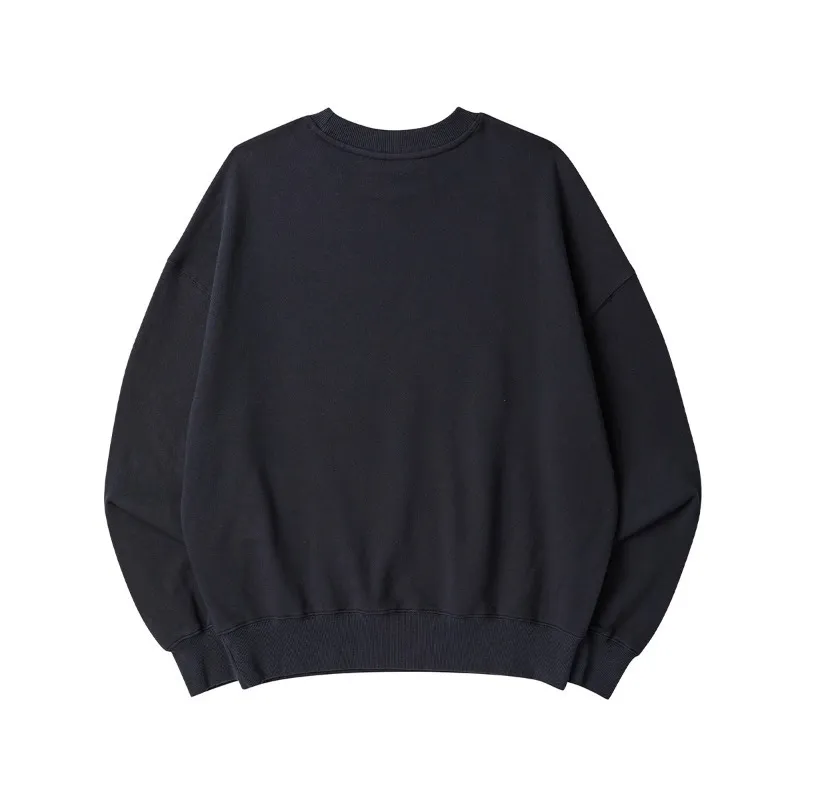 Unisex Long Sleeves U-Neck Cotton Logo Sweatshirts