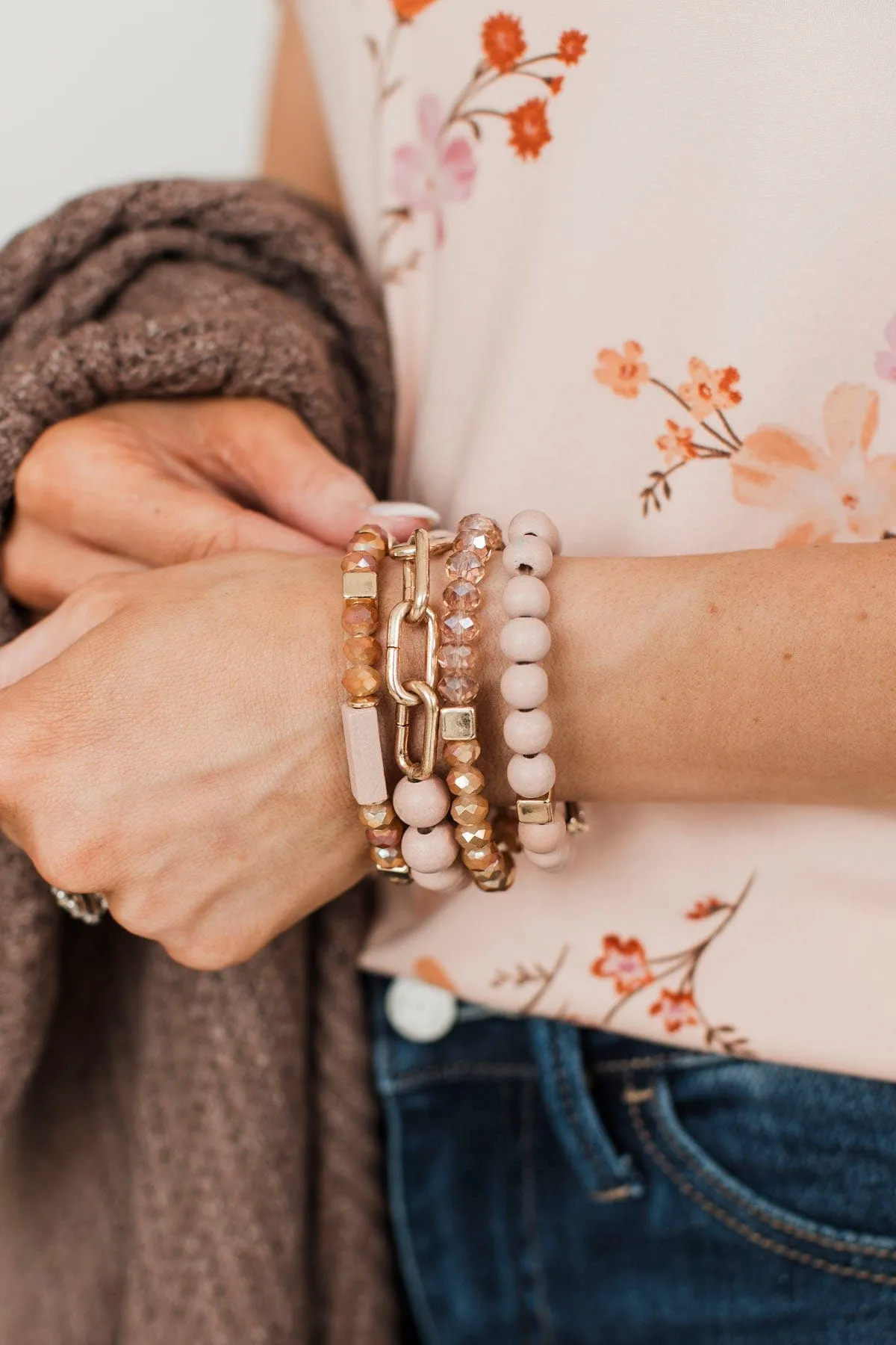 Rose Pink Bracelet Set