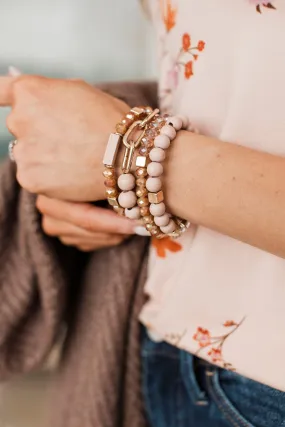 Rose Pink Bracelet Set