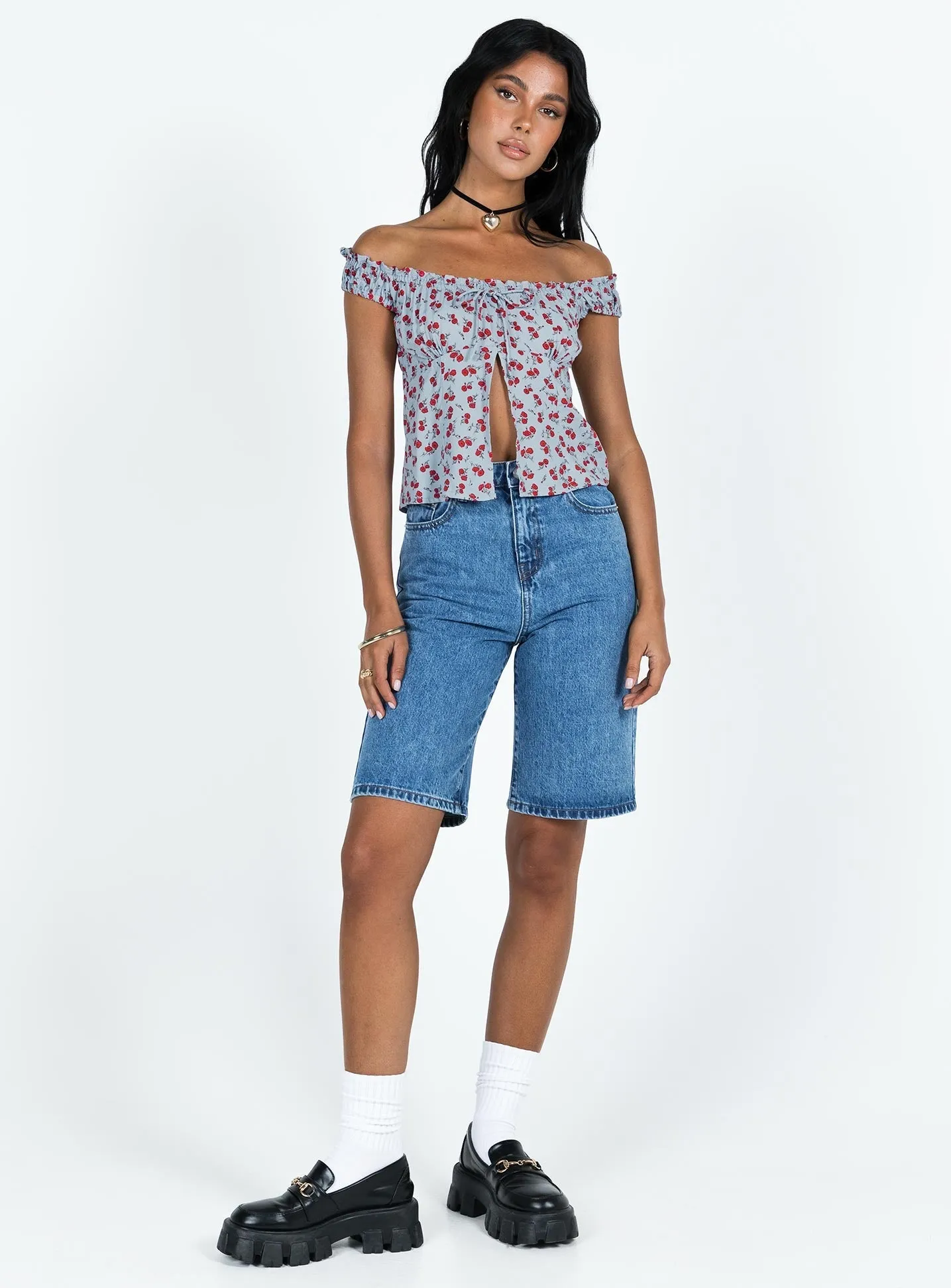 Seville Mid Wash Denim Shorts