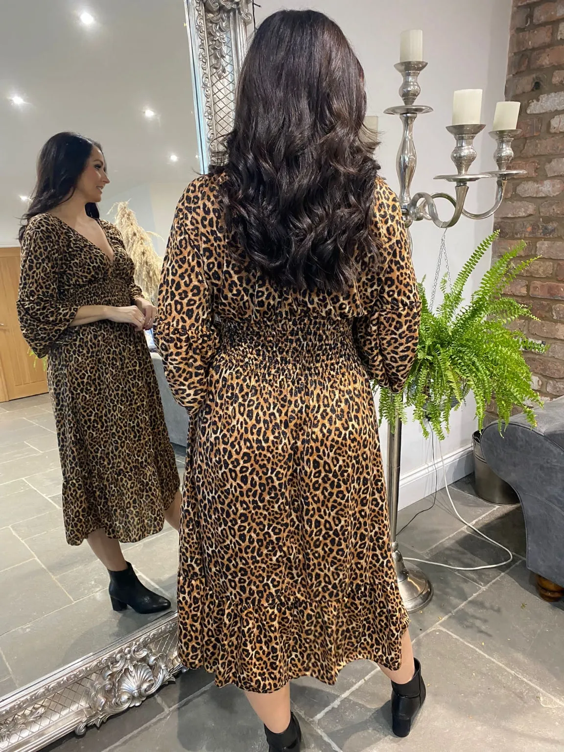 Sparkly Leopard Maxi Dress Phyllis