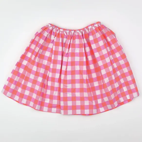 Pink Check Skirt 4 Years