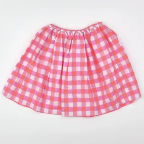 Pink Check Skirt 4 Years