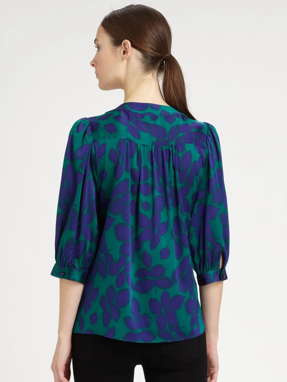 Silk Floral Pattern Tunic