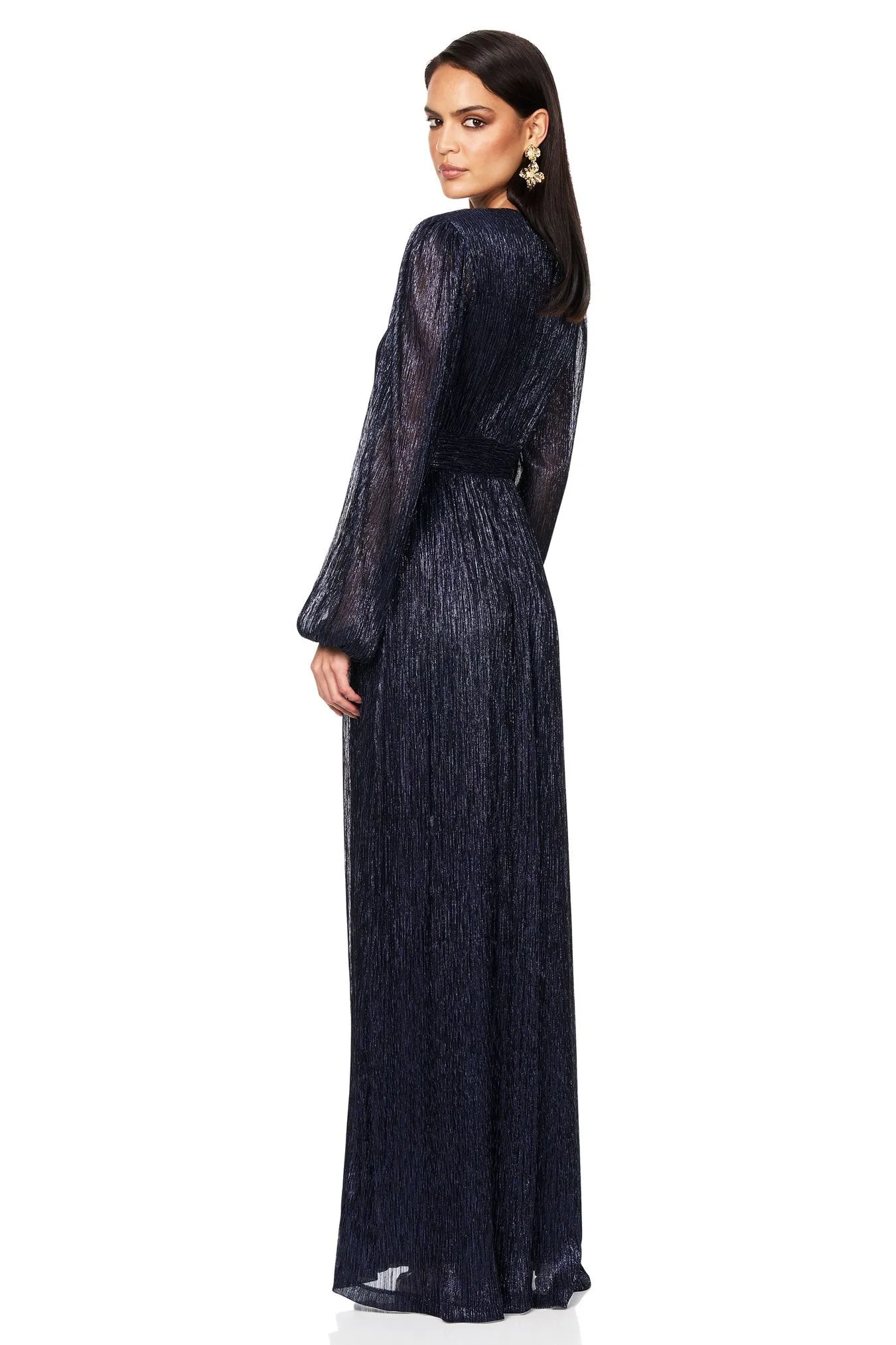 Spellbound Navy Nookie Metallic Gown