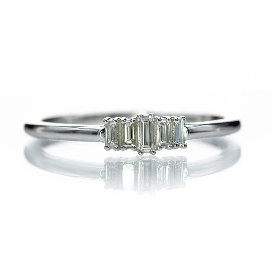 Diamond Baguette Cluster Stacking Ring