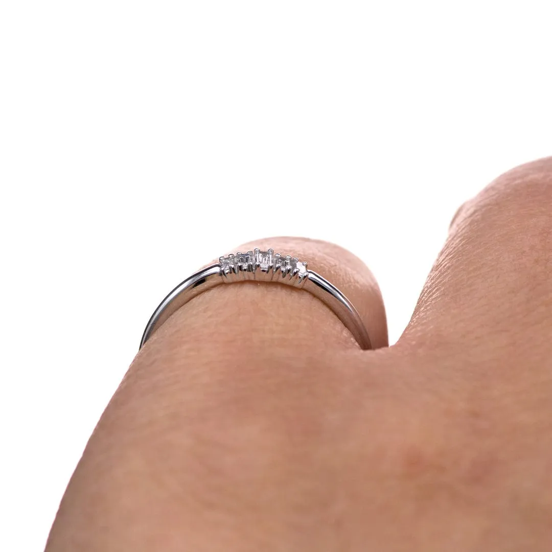 Diamond Baguette Cluster Stacking Ring