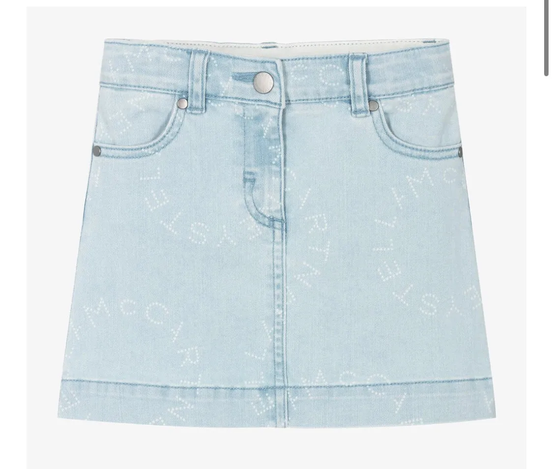 Logo Denim Skirt