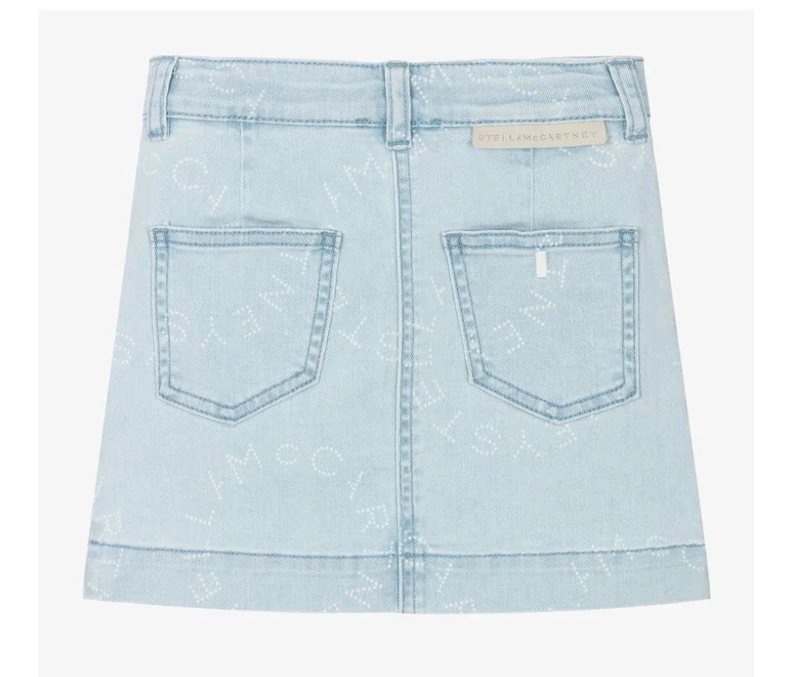 Logo Denim Skirt