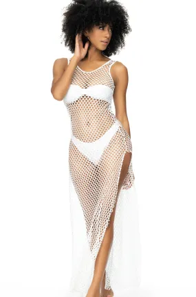 Beach Fishnet Cover-Up with Side Slits