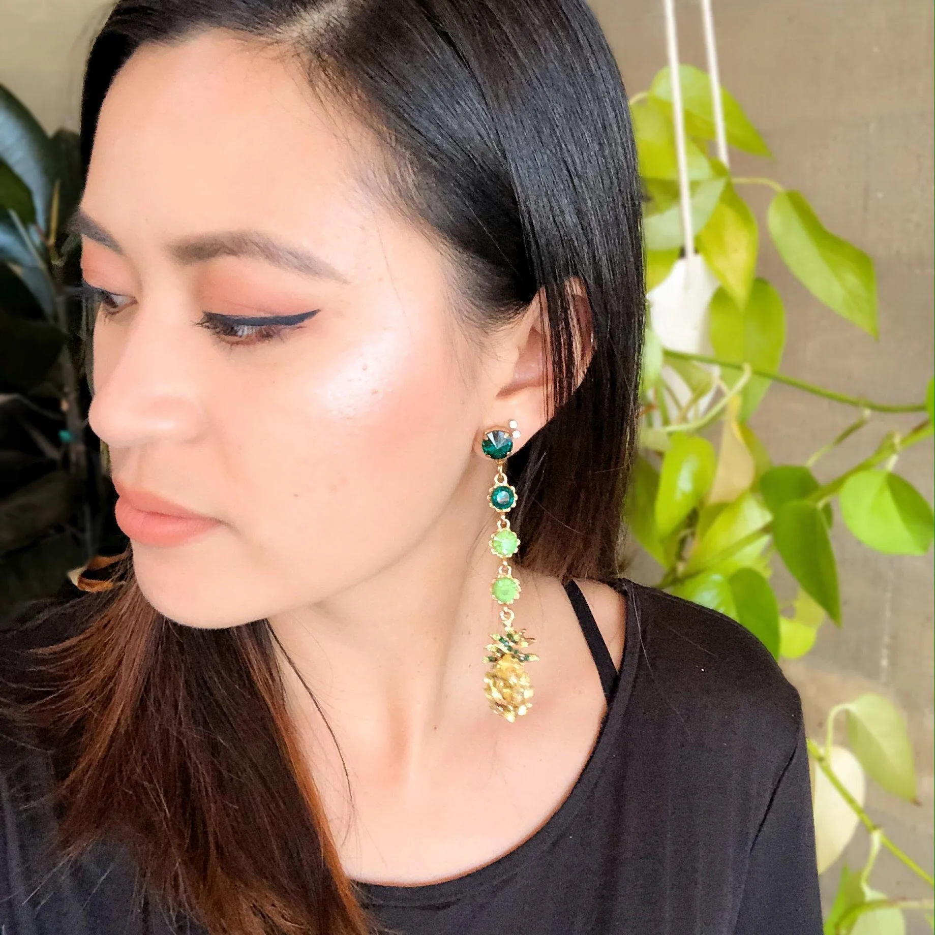 Asymmetric Lava Drop Earrings