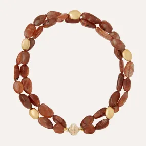 Gold Rush Sunstone 2-Strand Necklace