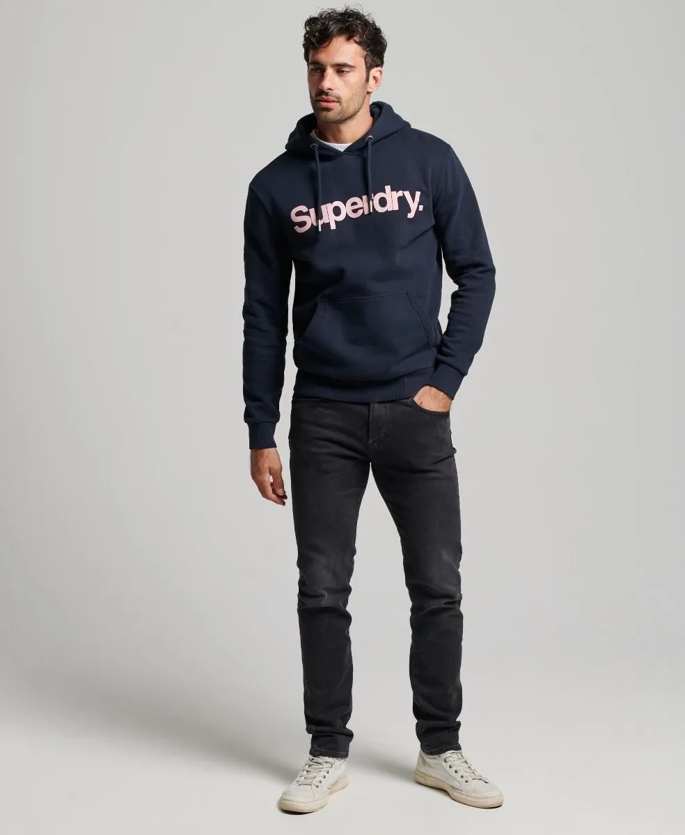 Superdry Classic Logo Hooded Sweatshirt Eclipse Navy