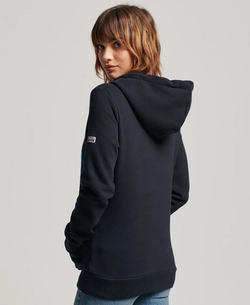 Superdry Women's Fantaisie Hooded Sweatshirt Eclipse Navy