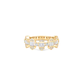 Diamond Ring with Taj Baguette Vertical Design