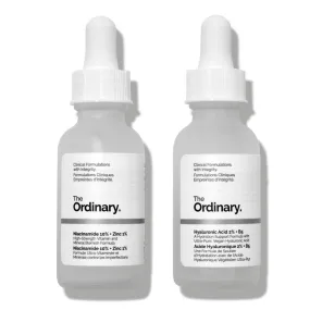 The Ordinary Skin Support Set with Niacinamide 10% + Hyaluronic Acid 30 ML