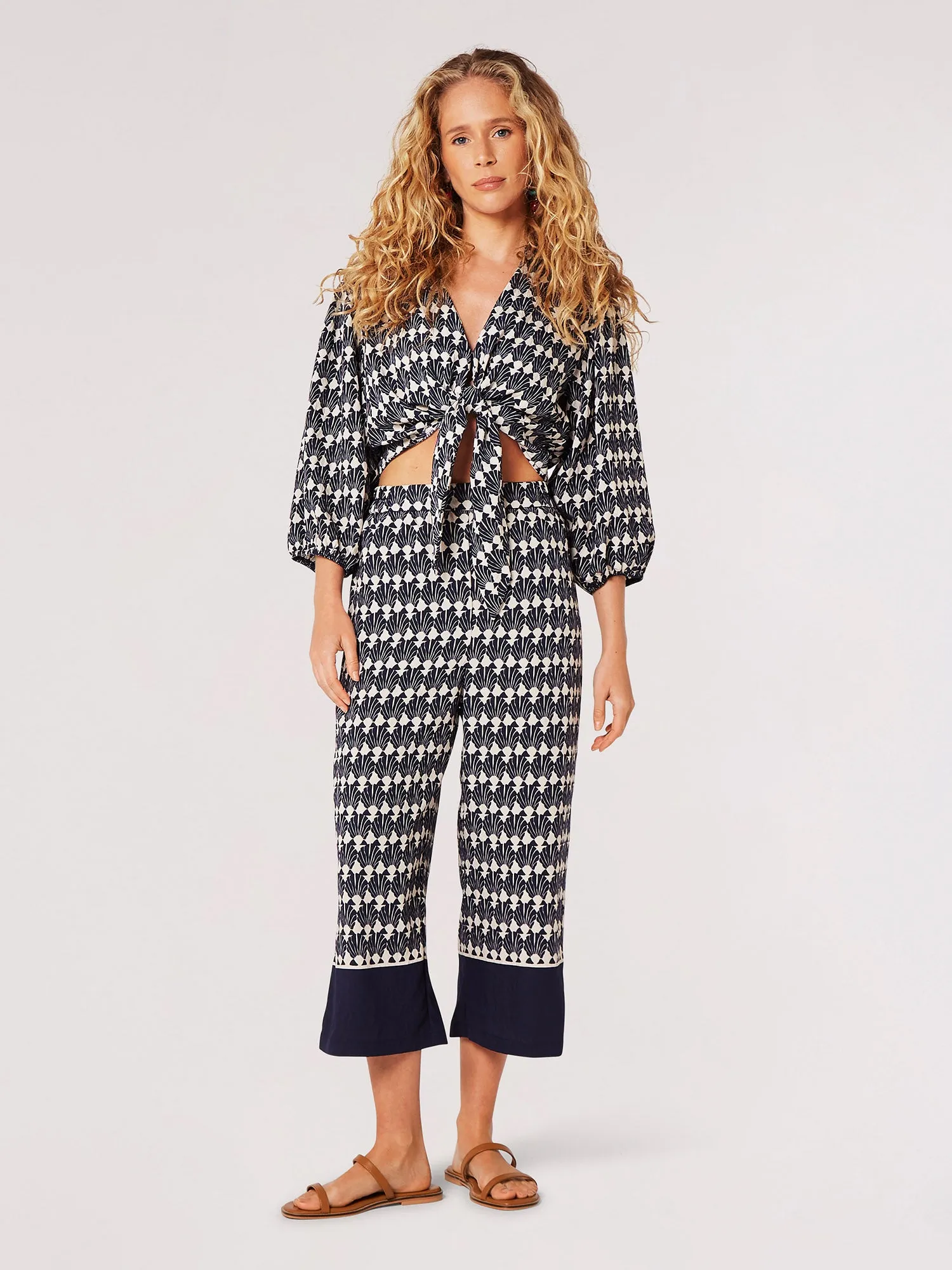 Shell Geo Border Culottes