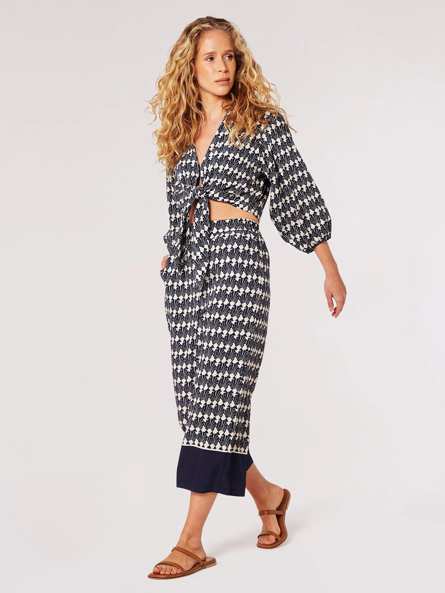 Shell Geo Border Culottes