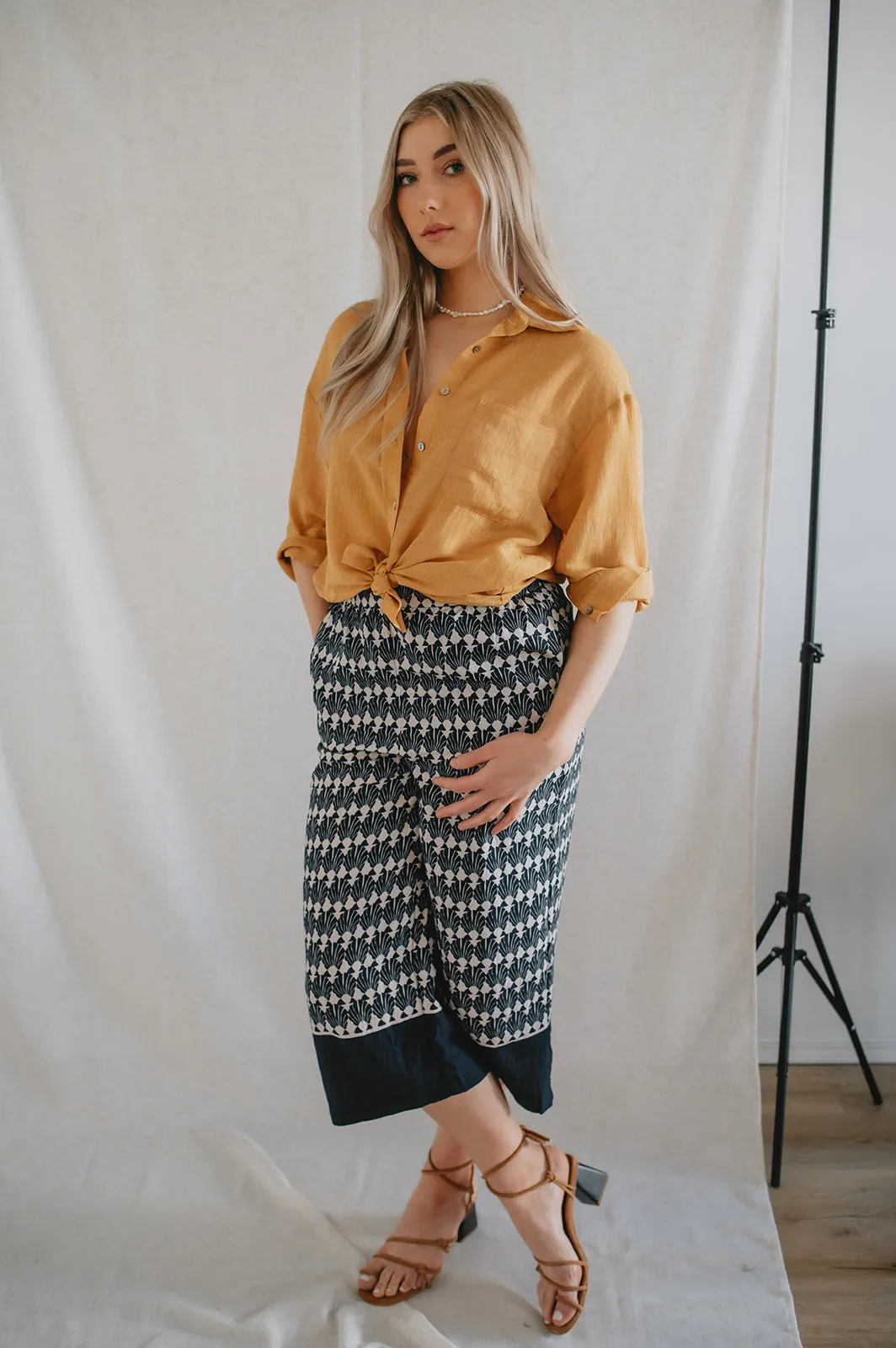 Shell Geo Border Culottes