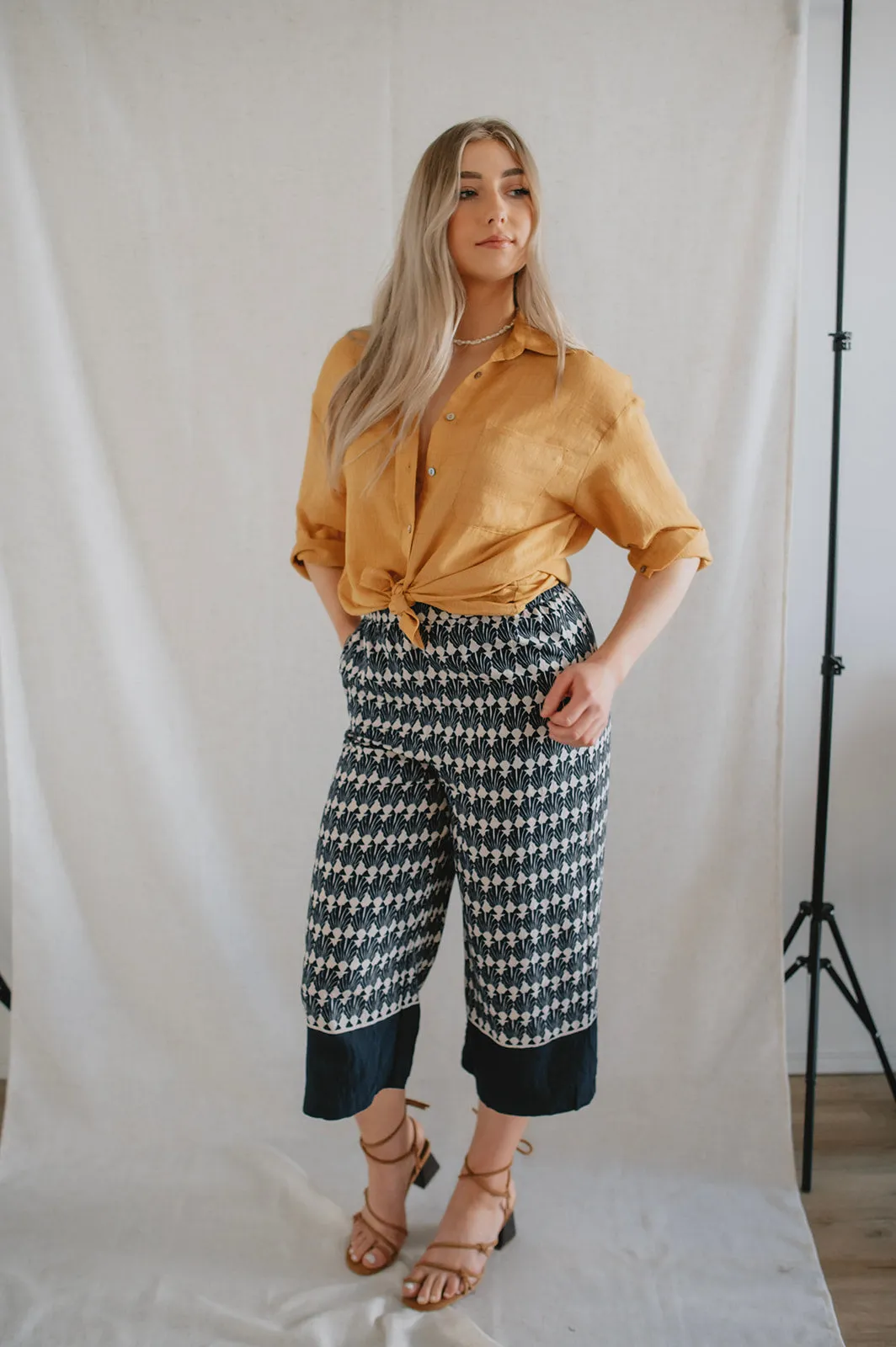 Shell Geo Border Culottes