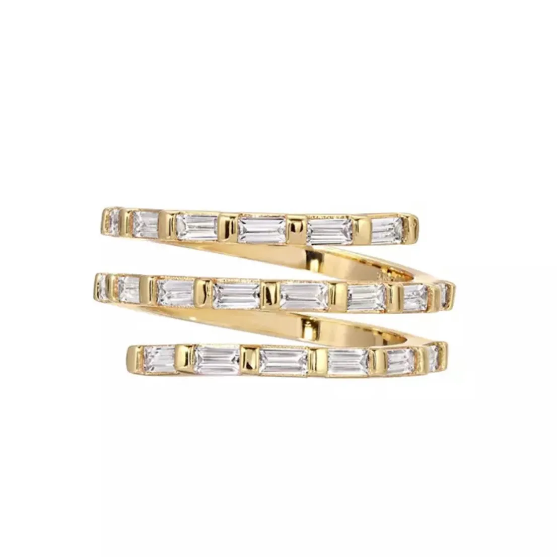 Triple Baguette Ring