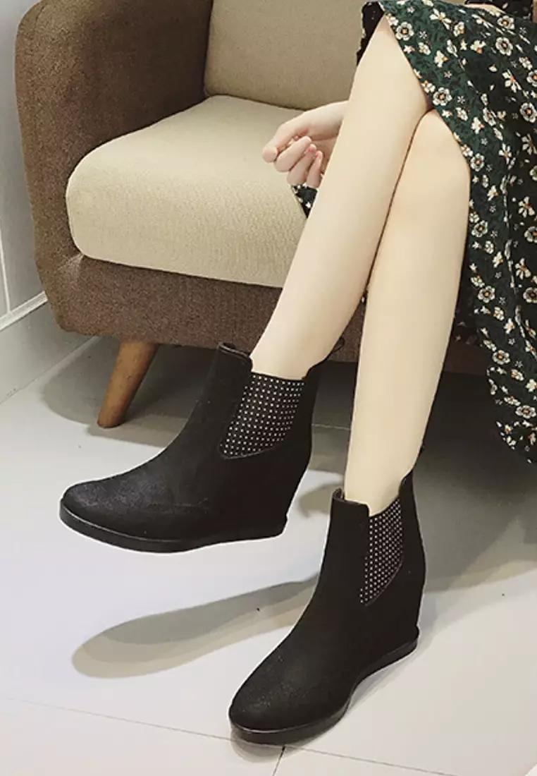 Retro Style Wedge Rain Boots VR52