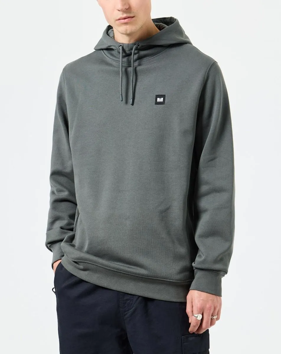 Weekend Offender Ribbe Overhead Badge Hooded Sweatshirt Zinc