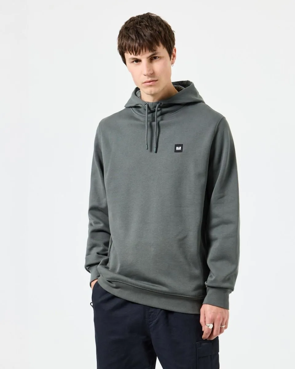 Weekend Offender Ribbe Overhead Badge Hooded Sweatshirt Zinc