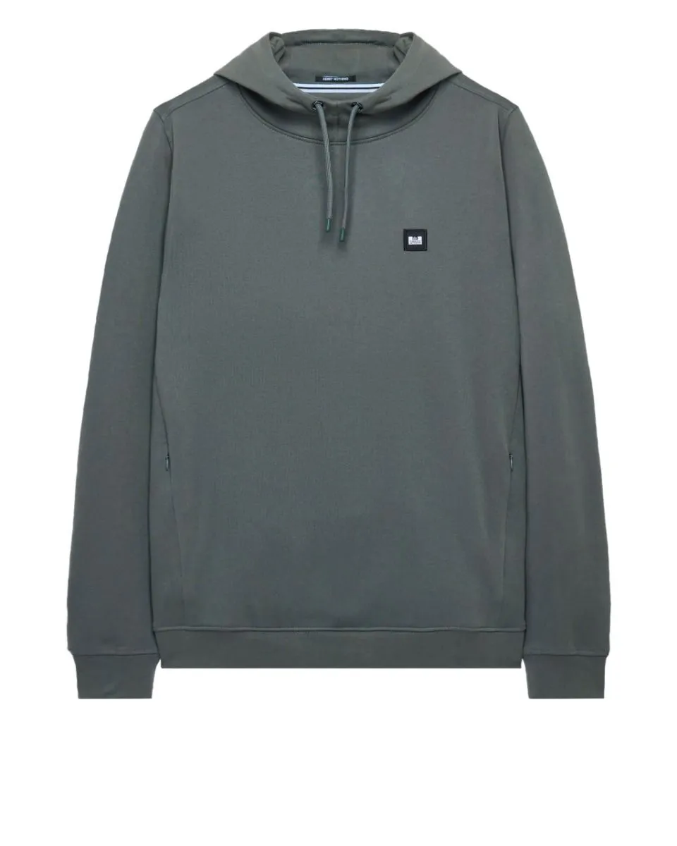 Weekend Offender Ribbe Overhead Badge Hooded Sweatshirt Zinc