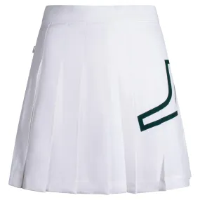 Ladies Golf Skirt White/Rain Forest