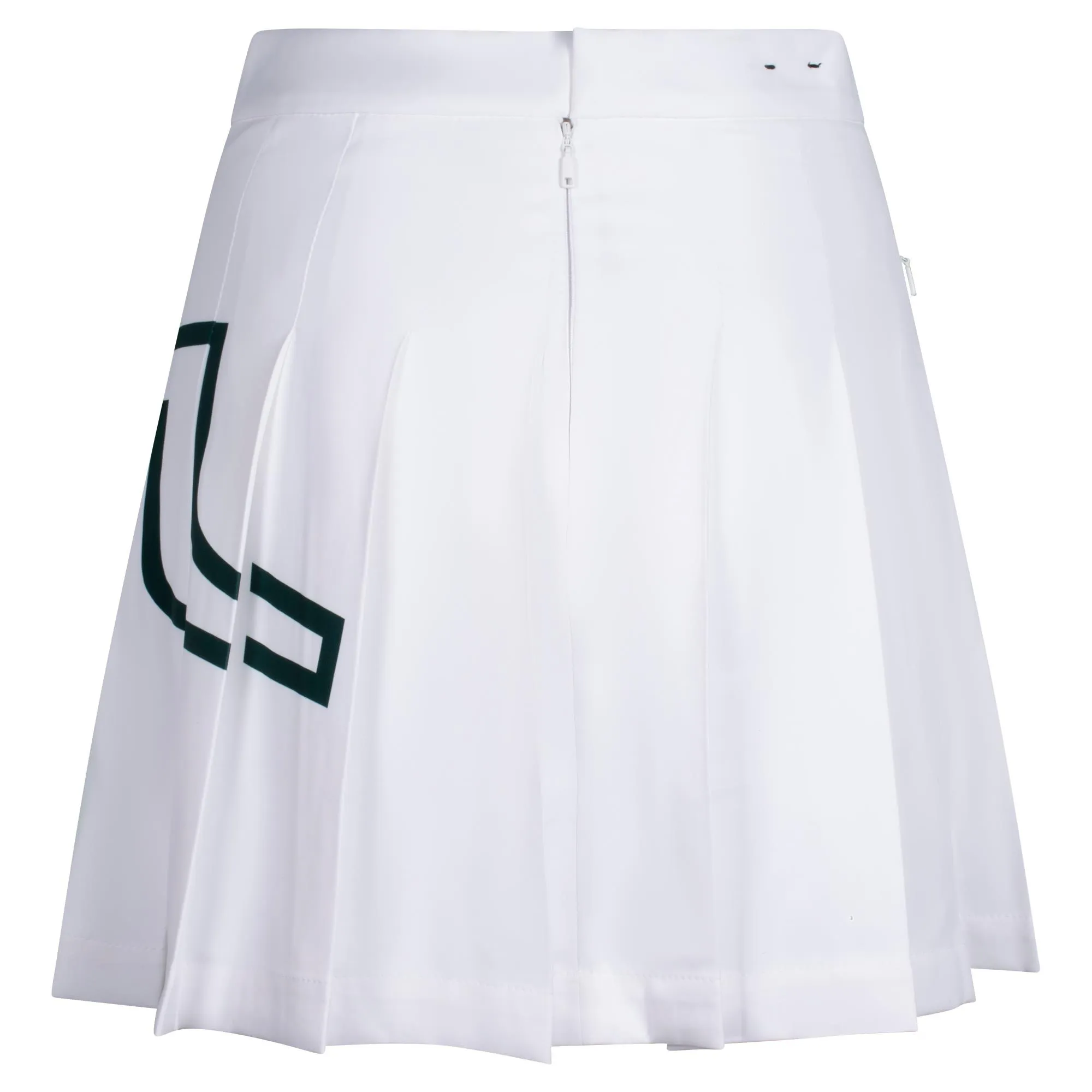 Ladies Golf Skirt White/Rain Forest