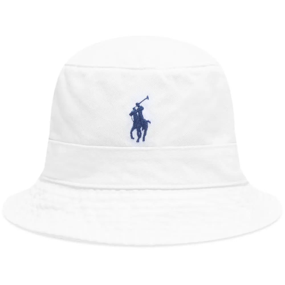 White Bucket Hat by Polo Ralph Lauren