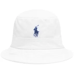 White Bucket Hat by Polo Ralph Lauren