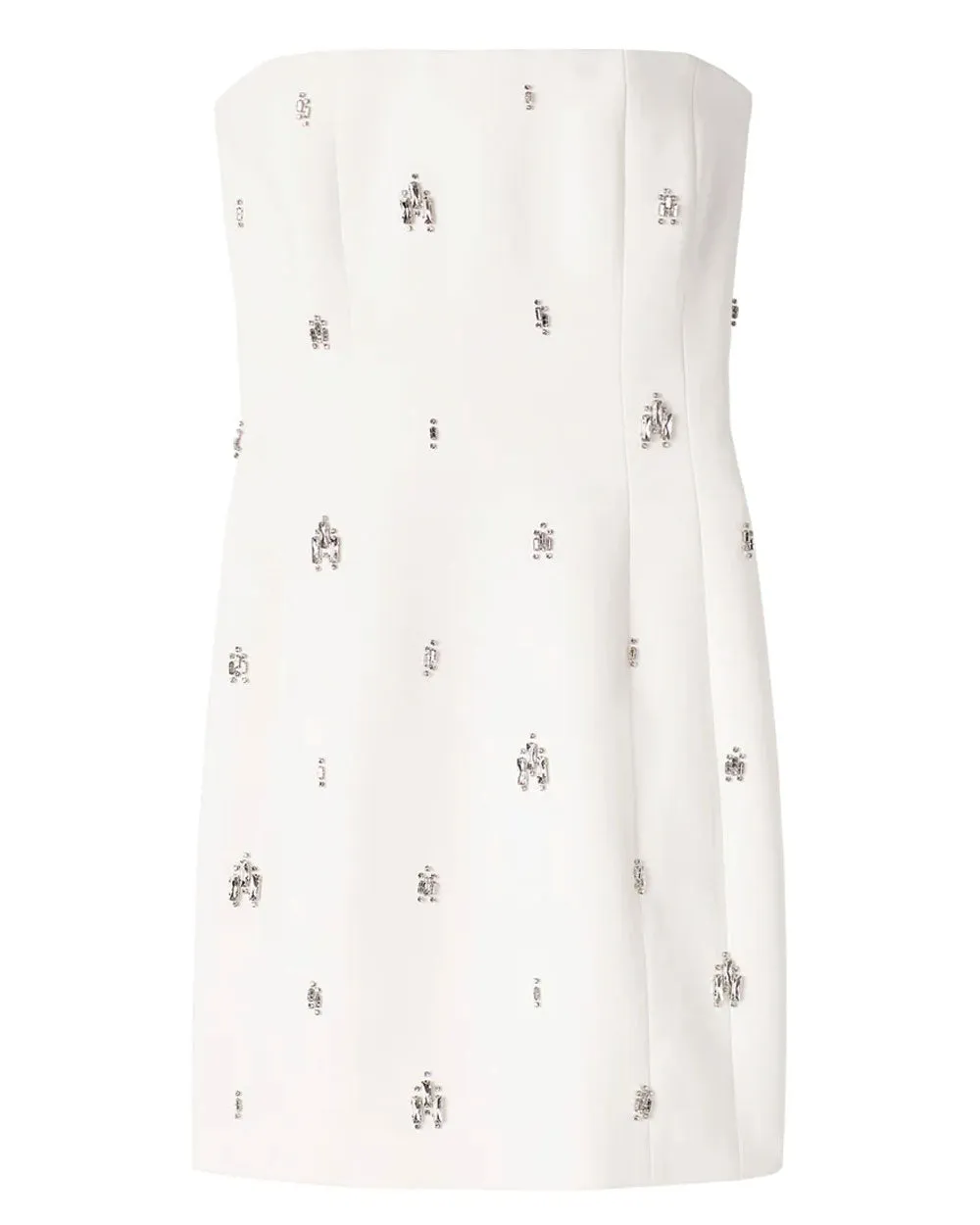 White Elsie Embellished Mini Dress