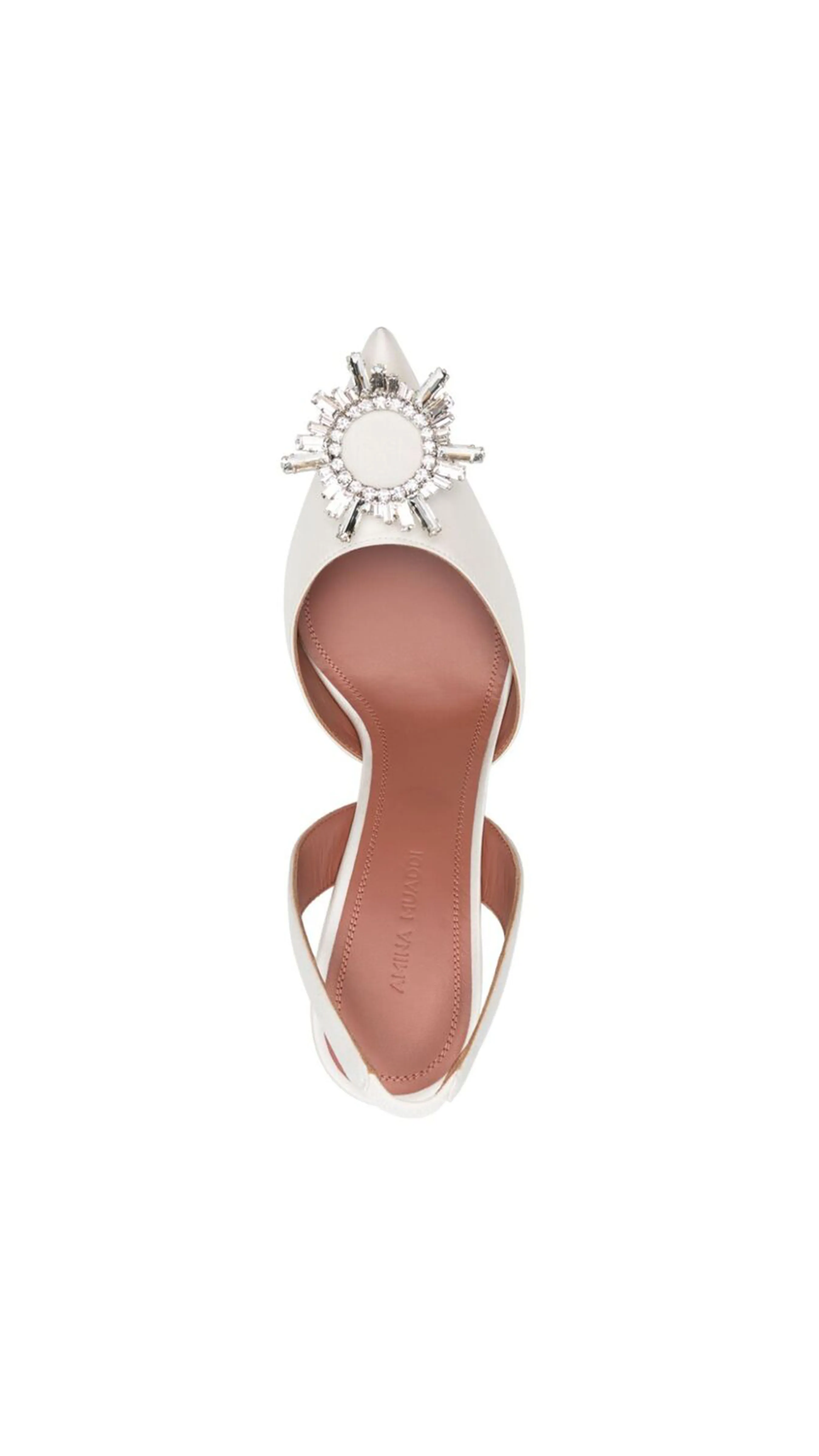 White Satin Slingback by Begum